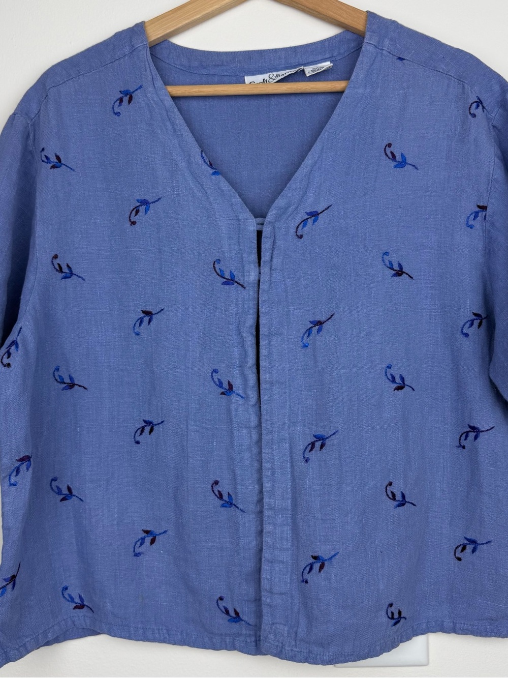 croft & barrow periwinkle linen top